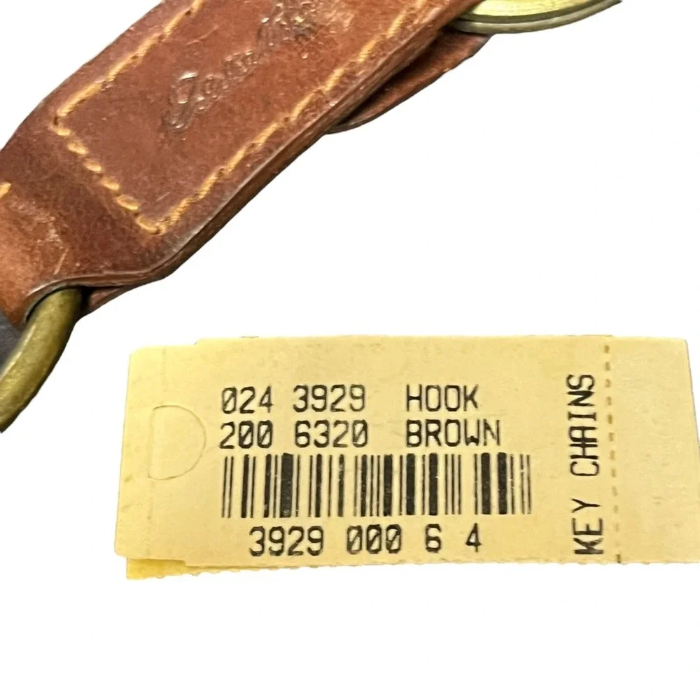 VTG EDDIE BAUER Key Holder Clip Leather Trucker Biker Heavy Brass Snap On